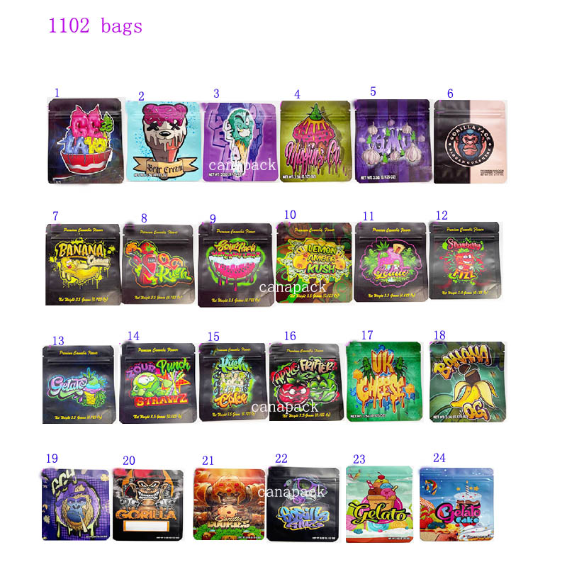 

3.5g mylar bags custom printed jokes up BLAZE with ziplock stand up pouch bag