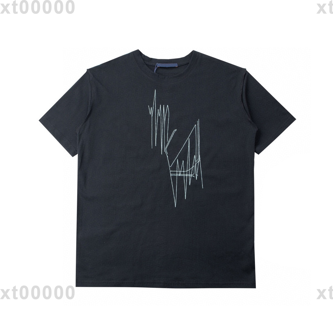 

23SS Designer Letter Printed T Shirts Tee Sweatshirt Fashion High Street Short Sleeves Summer Casual T-Shirt Breathable Men Women Crew Neck Tees Dresses for Wome t503, Black