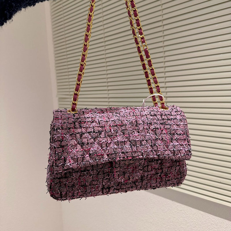 

CC Bags Luxury Brand Shoulder Bags Women Tweed Classic Flap Shoulder Bag Large Capacity Crossbody Bag Trend Clutch Suitcases Pochettes Card, Blue