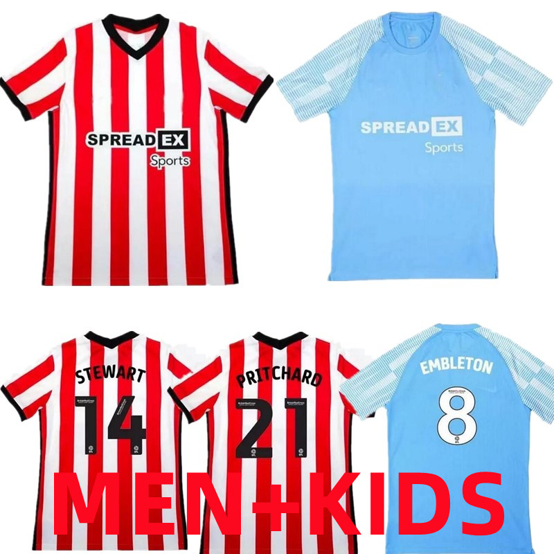 

22 23 SUNDERLAND soccer jerseys home away 2022 2023 Coventry camiseta de futbol DAJAKU EMBLETON BROADHEAD Gooch Stewart Clarke men and kids kit football shirts
