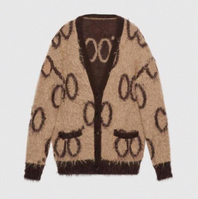 

Designer Womens guccie sweaters Long sleeve cardigan Knitted colorful loose sweater Autumn Winter Coat Double Letter Printed Ladies Fashion Wear Knitted Jump, Red