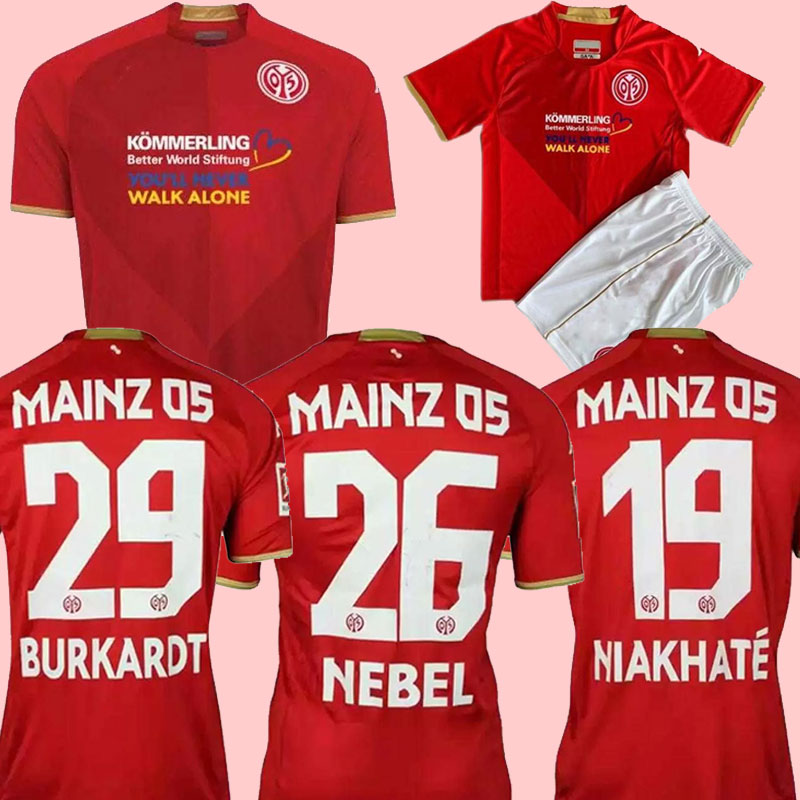 

22 23 FSV Mainz 05 soccer jerseys home LEE 7 NEBEL 26 BURKARDT 29 NIAKHATE 19 STACH 6 2022 2023 jersey football shirts FULL SET CHILD KIDS
