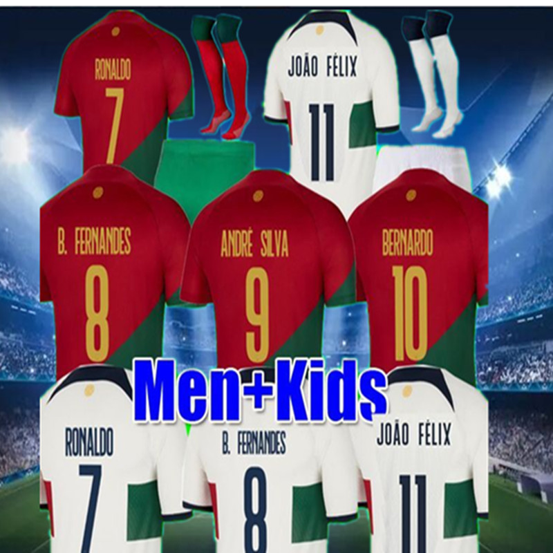 

top 2022 soccer jersey Portuguese Bruno FERNANDES DIOGO J. Portuguesa Retro 2023 Joao Felix 22 23 Football shirt BERNARDO Portugieser home Men Women Kids Kit, White