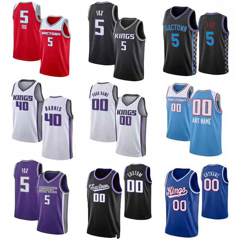 

De'Aaron 5 Fox Basketball Jerseys Kevin Huerter Keegan Murray Malik Monk Harrison Barnes Domantas Sabonis Richaun Holmes City Davion Mitchell edition Jersey, Colour 11