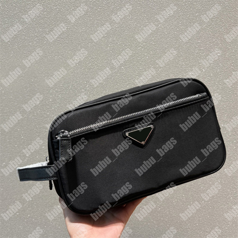 

Designer Women Cosmetic Bags Fashion Mens Travel Toilet Bag Luxury Brand Handbag Nylon Makeup Bags Classic Large Capacity Wash Bag 2 Style, P(25*15cm)