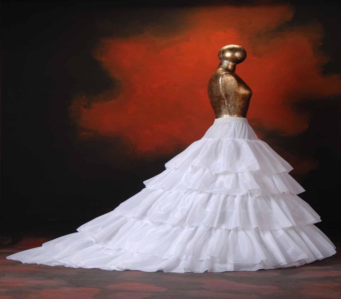 

New Stayle White Ivory 5 Layers Bridal Petticoat Tulle Ball Gown Long Petticoats Wedding Underskirt for EveningPromWedding Dress3608233