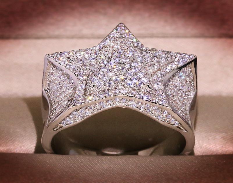 

Real S925 Sterling Silver 2 Carats Natural Moissanite Ring for Women HipHop Men Anillo De Silver 925 Jewelry Rings De Bizuteria4351964