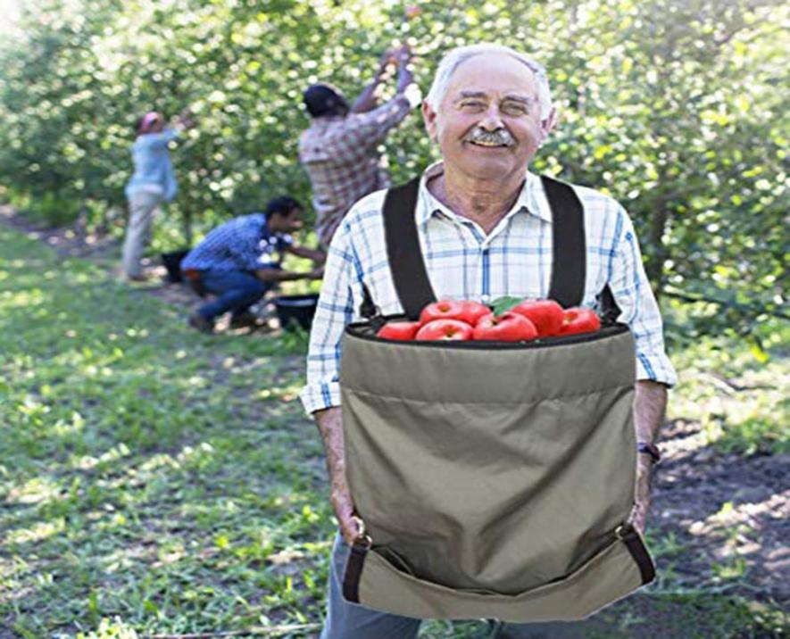 

Aprons Harvest Apple Picking Bag Waterproof Heavy Duty Adjustable Fruit Storage Apron Pouch For Farm Outdoor Orchard Garden