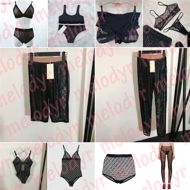 

Women Lace Bra Set Underwears Embroidery Letter Mesh Leggings Sexy One Piece Underwear Lingerie, #1