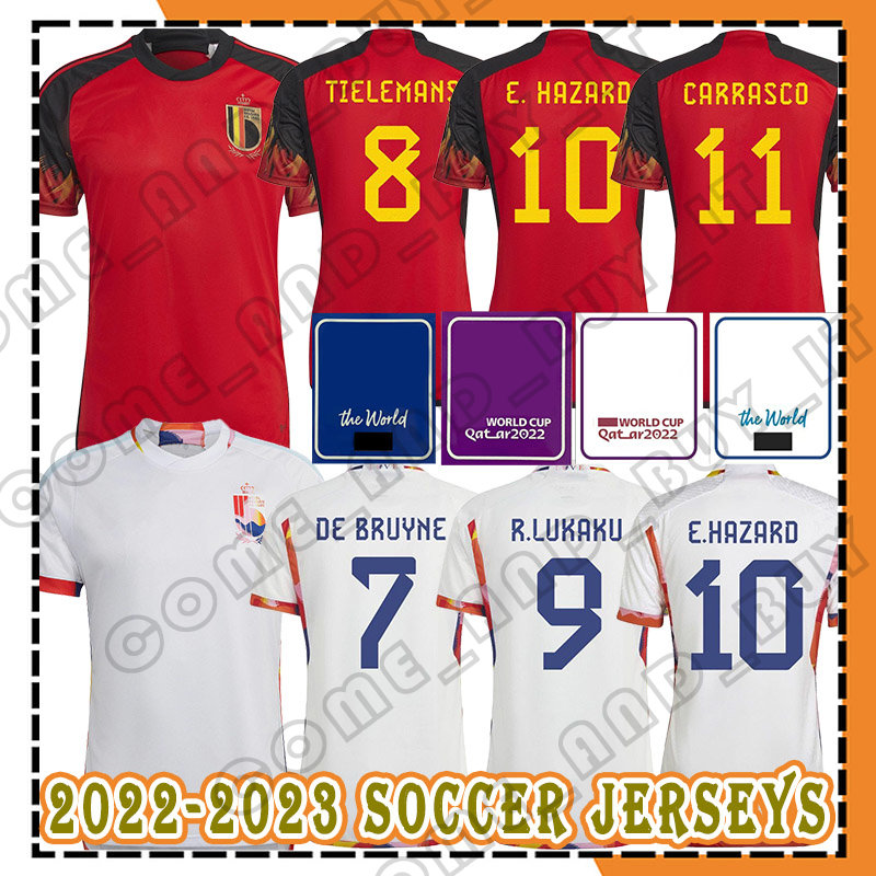 

2022 Belgium Soccer Jersey fans Player version COURTOIS hazard LUKAKU TIELEMANS 22 23 Michy Batshuayi Kevin De Bruyne KOMPANY men Women kids Football Shirt, Kids jersey+patch(bilishi)