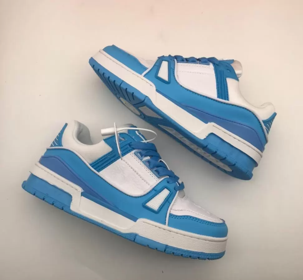 

Luxury Mens Sneaker Shoes Fashion Designer Men Women Leather Low Lace-Up Casual Trainers Outdoor Comfortable Wear-Resisting Walking Shoe 36-44
