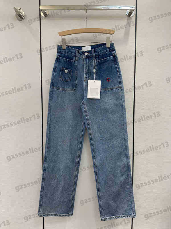 

Womens Jeans CNL Fashion Brand Letter Logo Embroidery Jeans Loose Versatile Straight Print Jean Designer Autumn Pants For Women Clothing