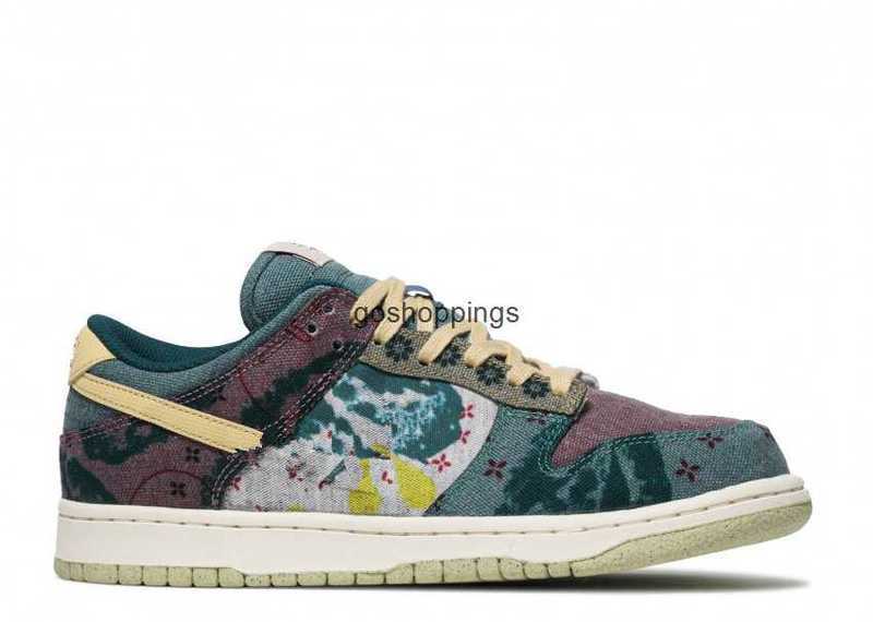 

Mens Shoes Dunks Lows 1 Community Garden Basketball Shoe High Quality Sports Sneakers Color multi-color/midnight turquoise/cardinal, Box