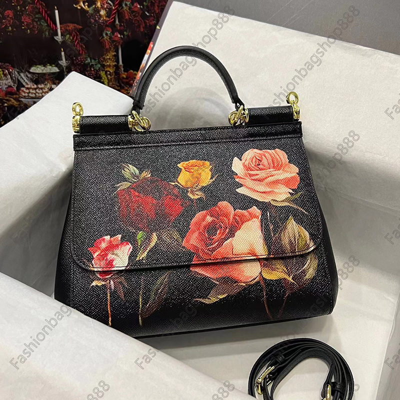 

Top Designer Brand Bags Sicilian Color Printing Women's Handbag Vintage Printed Cowhide Handbags Multi Pattern Dg Bag Fashion One Shoulder Crossbody Bag, Figure 14