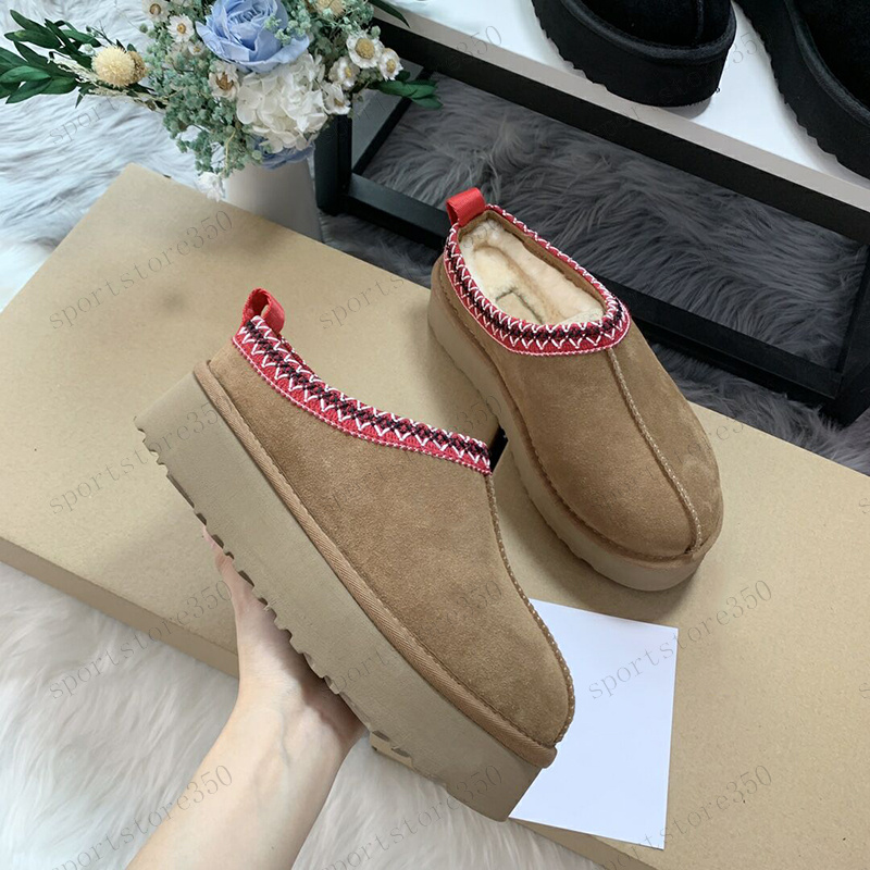 

Australia Australian Designer Women Slippers Tazz Snow Boot Winter Warm Fur Tasman Womens Boots Thick Bottom Ankle Fashion Brand Fluffy Fuzz Booties, Double shoe box