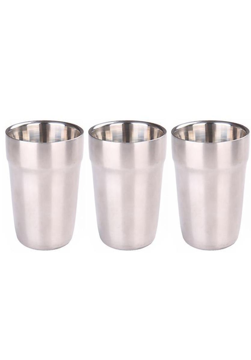 

3Pcs Stainless Steel Cups Picnic Wine Cup Outdoor Water Mugs Portable Bottle, Red
