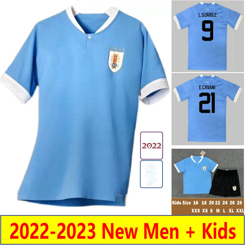 

2022 Uruguay G. DE EARRASCAETA Mens Soccer Jerseys D.GODIN J. M. GIMENEZ F. Valverde E. CAVANI Home away Short Sleeves Football Shirt Men Kids set mykit fans player version, Fans 22-23 home +patch