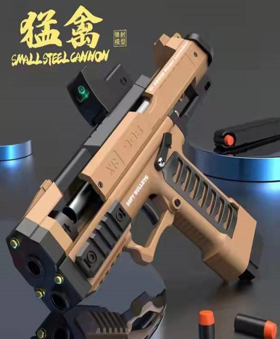 

Raptor Launcher Nylon Soft Bullet Toy Gun Pistol Manual Blaster Shooting Model For Adults Boys Outdoor CS Fighting