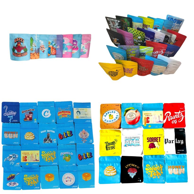 

Packing Bags Edibles 1/8Oz Mylar 3.5 Cookie Apples Banana Pink Apricot London Chello Runtyog Tang Gray Snow Man Sorbet Sticky Buns L Ot3Ks