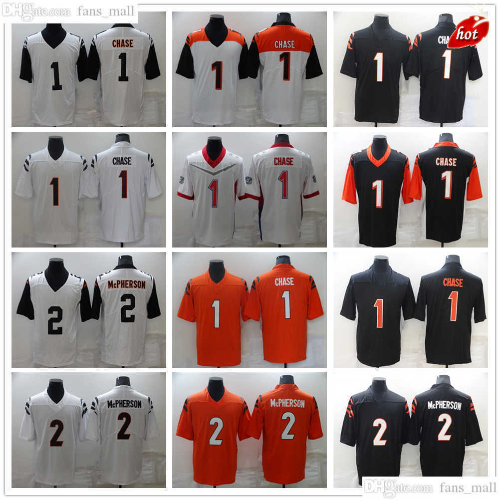 

Football Cincinnati''Bengals''New Jerseys 1 JaMarr Chase 2 Evan McPherson 9 Joe Burrow Green Jersey''Nfl MAM, Ivory