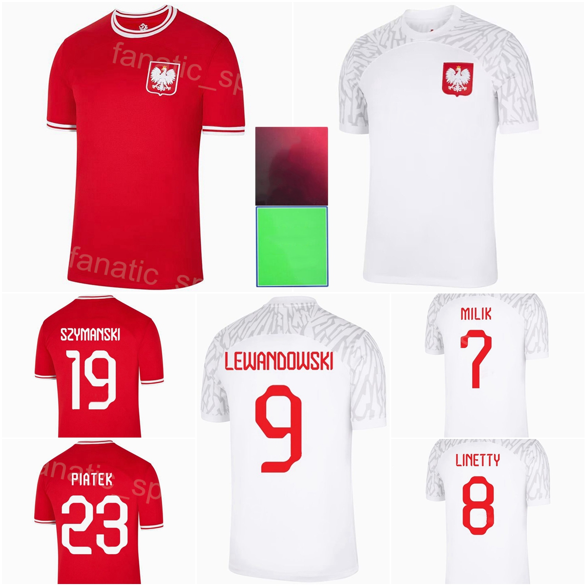 

National Team Poland Soccer 15 Kamil Glik Jerseys 22-23 World Cup 9 Robert Lewandowski 10 Grzegorz Krychowiak 20 Piotr Zielinski 2 Matty Cash Football Shirt Kits, White