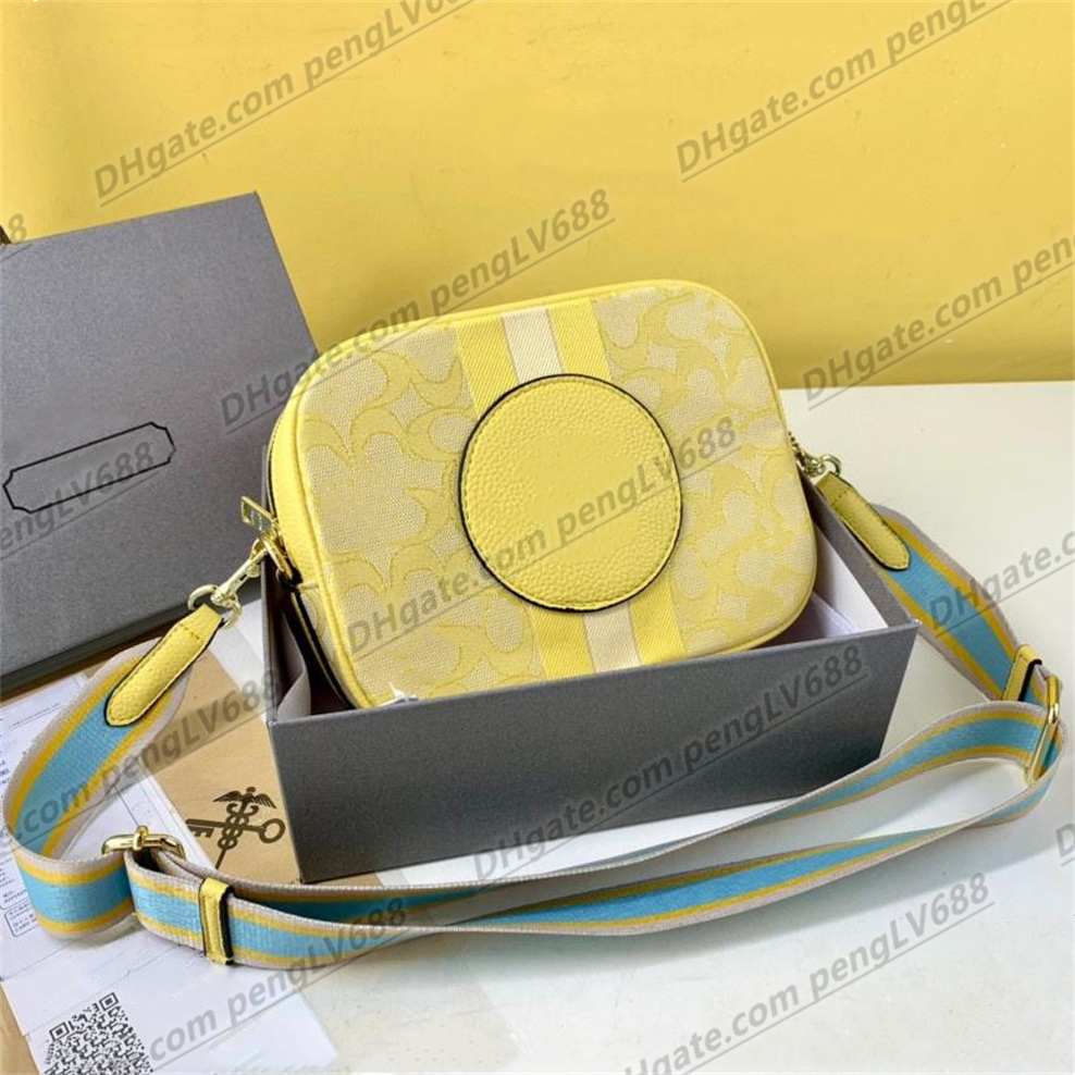 

Top genuine leather canvas Shoulder Bags Snapshot Fashion Designer Ladie Handbag Famous Mini Camera Small Crossbody Bags Women Luxury totes Messenger, Yellow