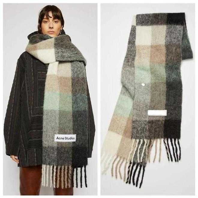 

Scarves Acne Designer Scarf Ac Studios Men and Women General Style Blanket Women's Colorful Plaid Tzitzit Imitation293v272t Wm Va96