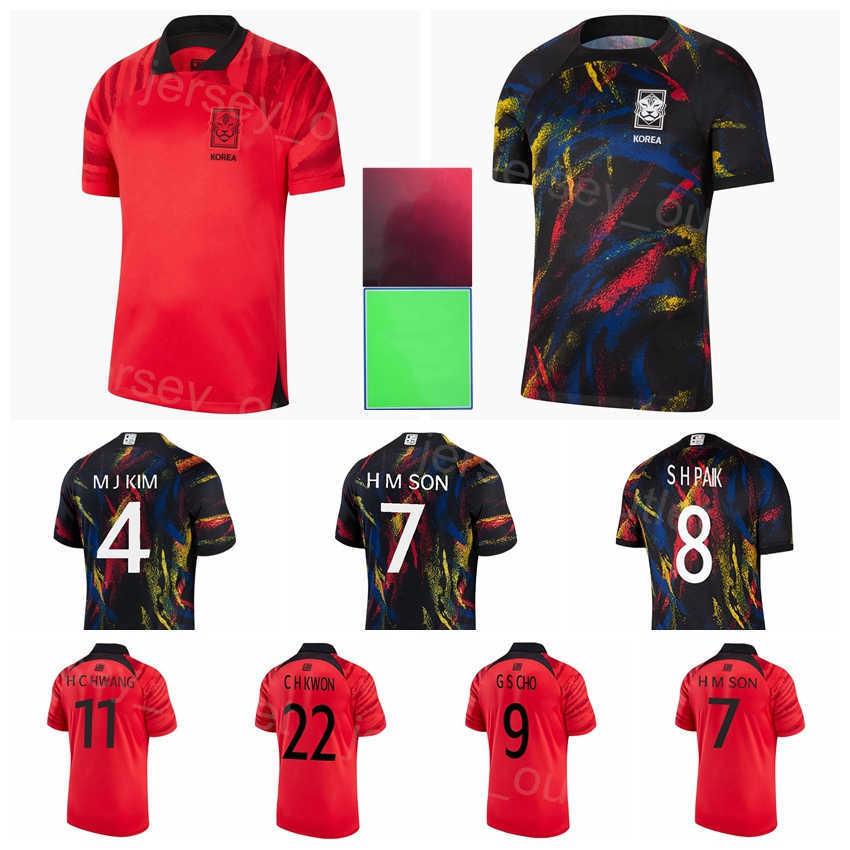 

National Team Soccer 10 Lee Jae-Sung Jersey South Korea 16 Hwang Ui-Jo 17 Na Sang-Ho 15 Kim Moon-Hwan 7 Son Heung-4 Min-Jae Jung Woo-Young Football Shirt Kits 22-23 World Cup, Red