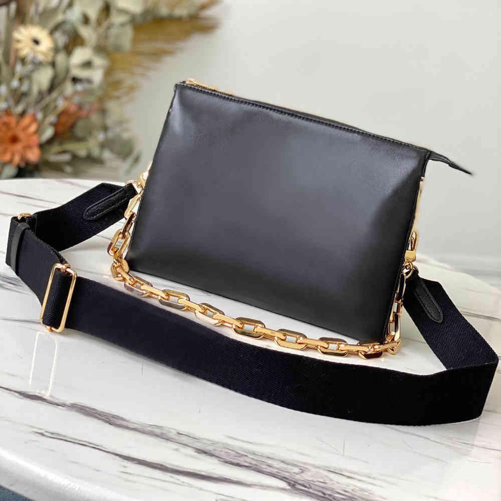 

Spring Summer 2022 embossed puffy leather chain bag COUSSIN PM handbag fashion-forward shoulder bags cross-body with the strap purse wallet underarm bag M57790, Gold