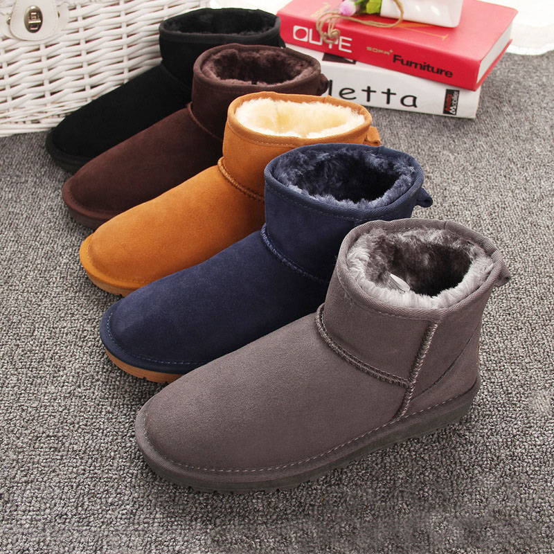 

Warm Boots Mini Snow Boot Ankle Bootss Australian Classic Winter Full Fur Fluffy Furry Satin Usa Women 'S Kids Booties Slippers size34--44 right logo