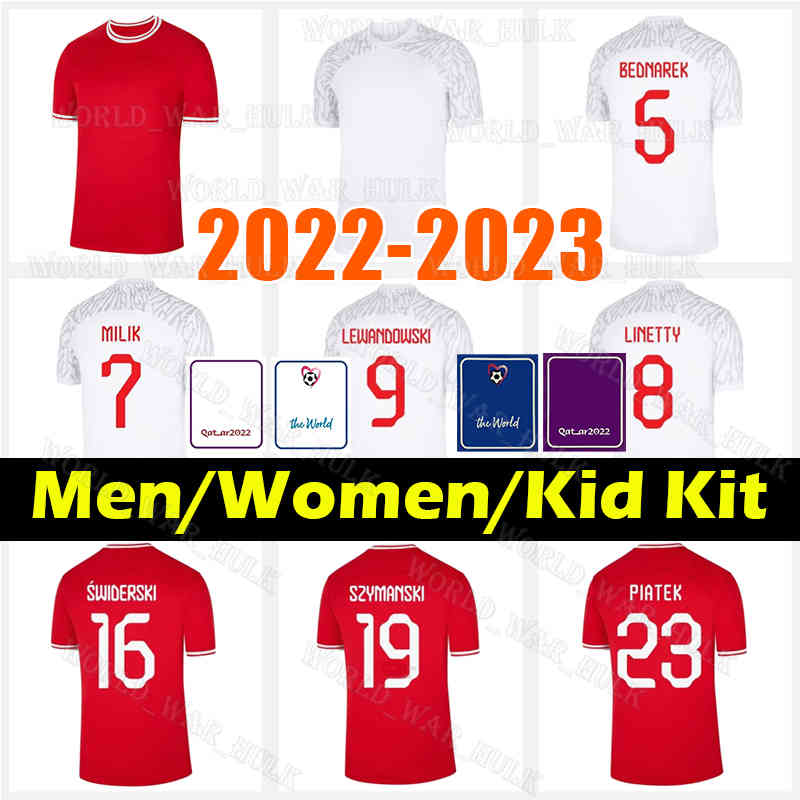 

2022 2023 POLAND Soccer Jerseys LEWANDOWSKI MILIK men kid kit jersey 22 23 red white ZIELINSKI youth children PISZCZEK Jerseys GROSICKI football shirt, Men 2022 jersey(bo lan)