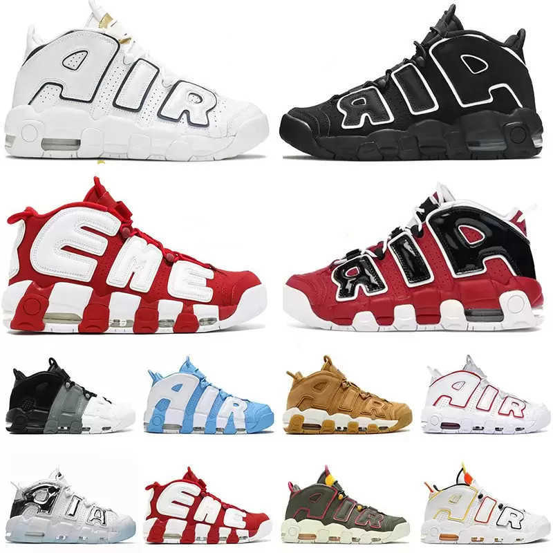 

Classic Airs More Uptempos Scottie Pippen Basketball Shoes 96 Total Panda Black White University Blue Chrome Sunset Light Aqua MENs womens, Zp08