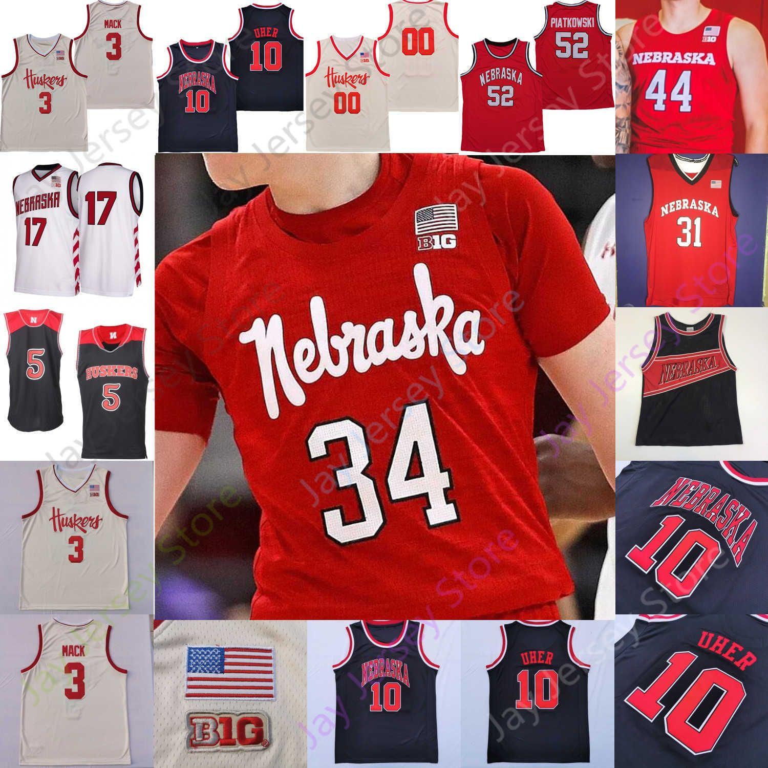 

Nebraska Cornhuskers Basketball Jersey NCAA College Quaran Mcpherson Oleg Kojenets Keisei Tominaga Trevor Lakes Trey McGowens Derrick Walker, Red iii