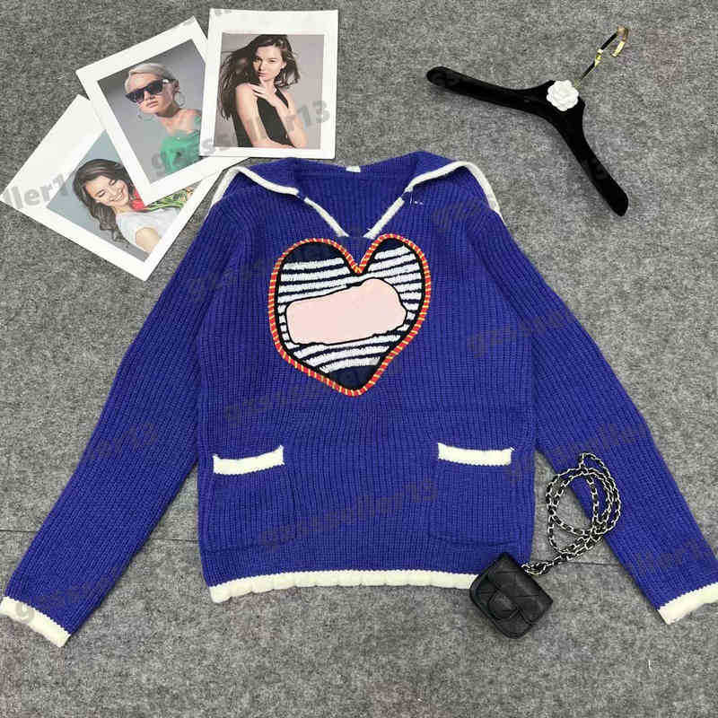 

Luxury Womens Sweaters Fashion Brand Chest Letter Logo Embroidery Print Sweater Personalized Collar Autumn Designer Knitted Sweater Women Clothing