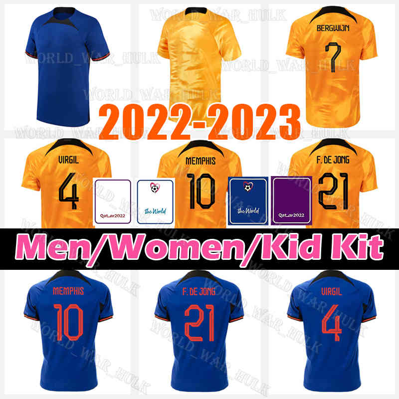 

2022 10 Long MEMPHIS soccer jerseys 21 DE JONG HoLlAnds Jersey DE LIGT WIJNALDUM VAN DIJK 22 23 football shirt men maillot camiseta futebol NeThErlaNds, Men 2022 jersey(he lan)+patch