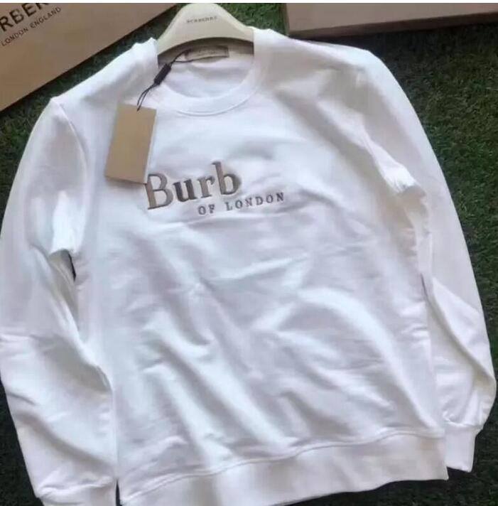 

designer hoodie Burbe mens sweater TB letter embroidery loose casual round neck long-sleeved hoodies men&women cotton Sweatshirt, C111