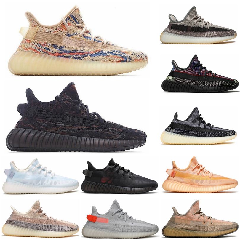 

WEST Yezzzy shoes Running Shoes ASH Blue Natural Mens Women Light Cind Khx' V2 BOOSTs''yezzies''350 Bone CMPCT Slate Red Carbon Static Beluga Reflective, Box