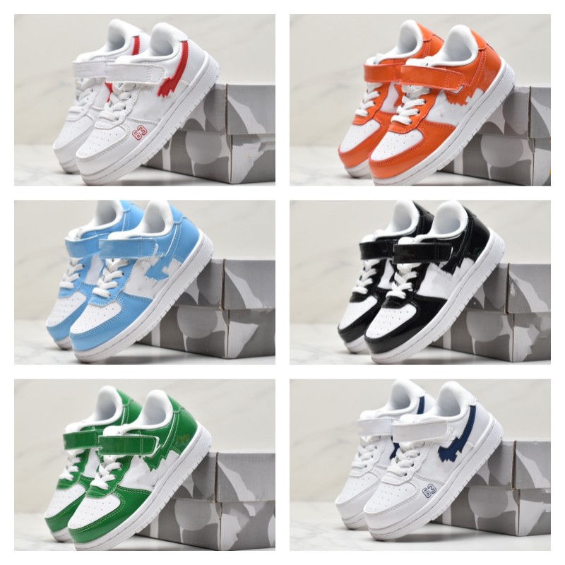 

Kids children bapestas Casual Shoes Designer boys girls Platform sneaker A BATHING APE camouflage STA stars CAMO baby toddlers sports sneaker trainer size 26-34, Donot choose