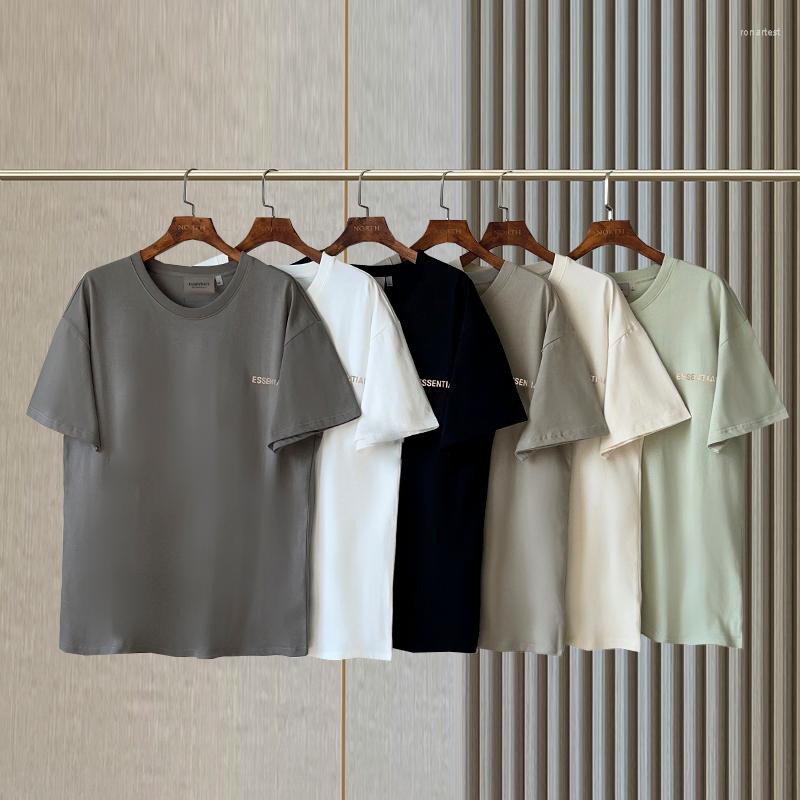 

Men' T Shirts Summer Men' ESSENTIALST-Shirt High Quality Reflective Letters T-Shirt Street Hip Hop Unisex Cotton Sport Tees, Black