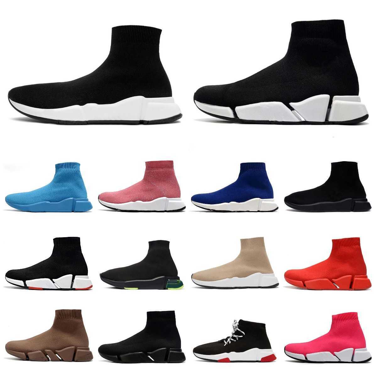 

Lace-Up Sports Trainers Trainer Casual Shoes Runners Sneakers Socks Boots Knit Shoes Luxury Paris Nude Glitter Graffiti Fashion Er Sock, D38 lace-up black white