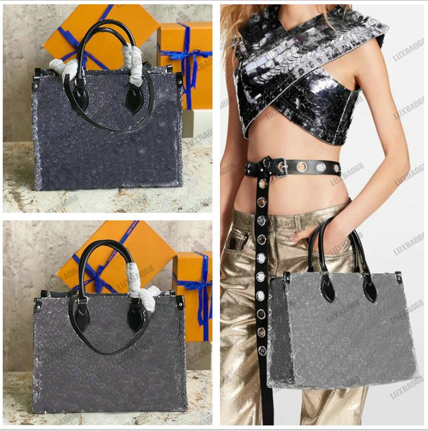 

OnTheGo MM Tote Bag Monograms Jacquard Denim Cruise 2023 Women's Designer Purse Stone-washed effect On The Go 35CM, Blue