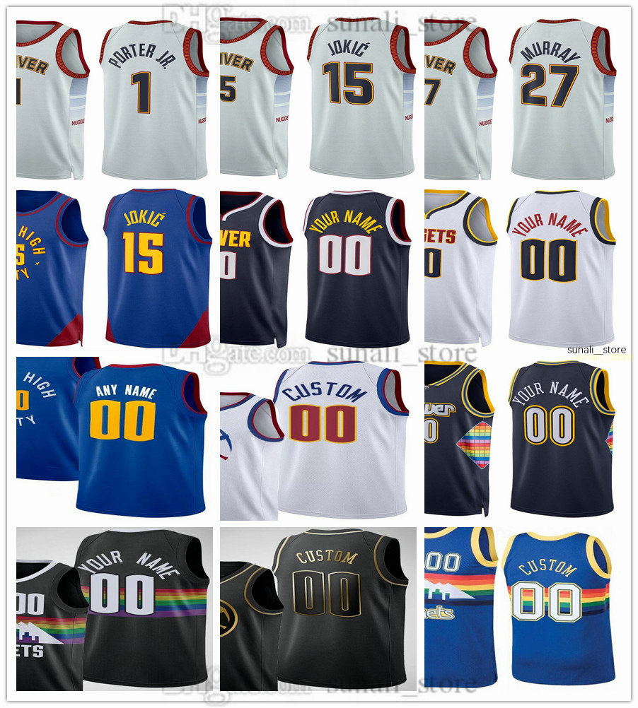 

2023 Printed 15 Nikola Basketball Jokic Jerseys Jamal 27 Murray Aaron 50 Gordon Michael 1 Porter Jr. Kentavious 5 Caldwell-Pope Bruce 11 Brown Jeff 32 Green Ish 14 Smith, Black