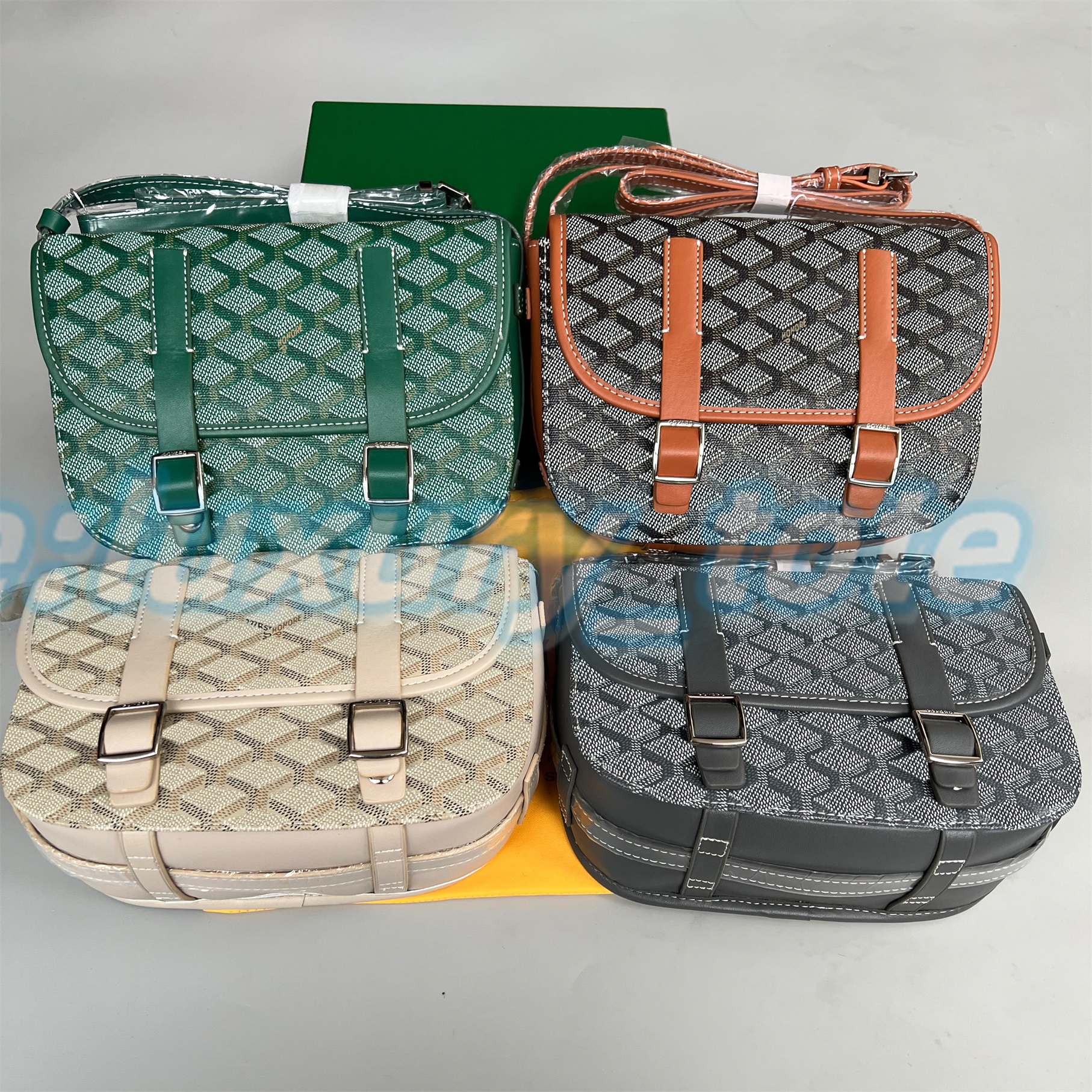 

Famous Luxurys Designers goya Messenger Postman's bag tote CrossBody clutch Shoulder fashion Genuine Leather envelope handbag classic flap strap outdoor sport, White