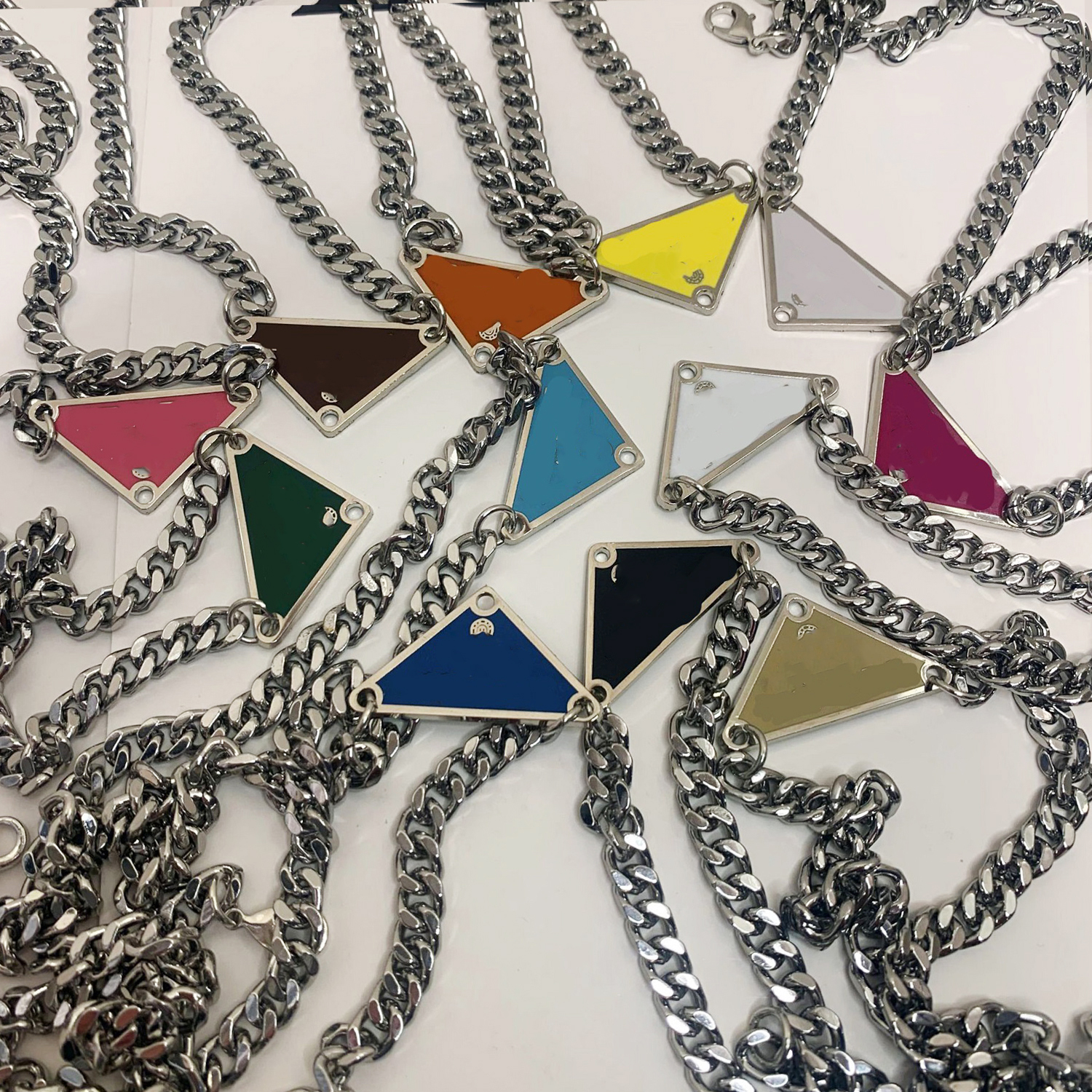 

New style designer necklace Inverted Triangle men's and women's pendant necklaces fashion design stainless steel necklace man's Valentine's day gifts for men woman