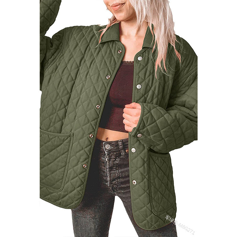 

Women's Down Parkas Mandylandy Women Winter Jacket Lady Warm Single Breasted Turn Collar Pocket Parka Coat chaquetas para mujer 221125, Gray