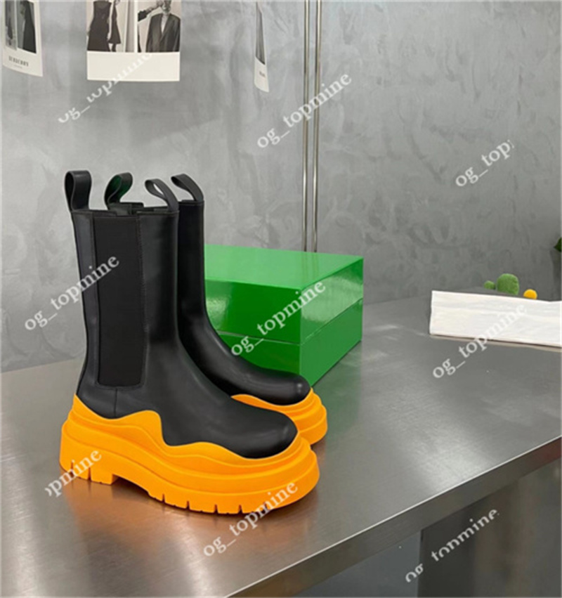 

Designer Boots summer new sleeve Chelsea short Botega boots women men thick soled high Martin boot cowhide thin legs medium shoes