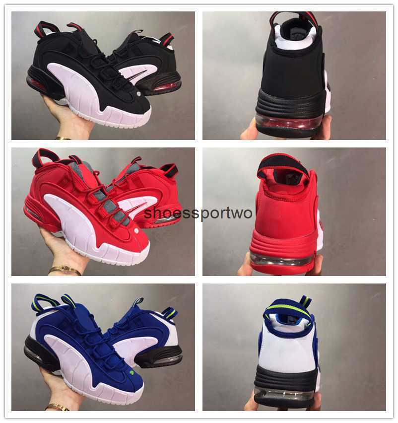 

Newest Penny 1 University Red White Black Men basketball shoes Cushion Hardaway Deep Royal Blue Men Athletic sneakers