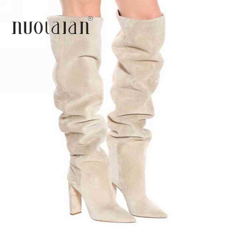 

Boots Plus Size 35-42 Over the Knee Women New Design Fur Warm Winter Shoes Fashion Thigh High Long Woman Footwear 220901, Gxzz beige