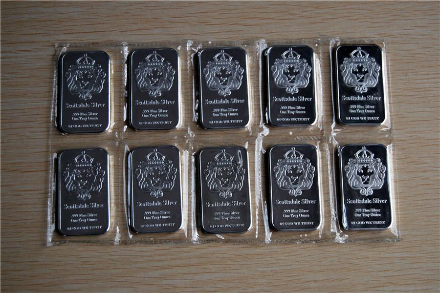 

Lingot Bar 999 argent Fine 1 Scottsdale pur Silver Onces Oz Chunk Buwob