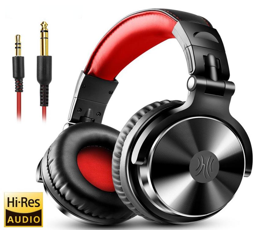 

Oneodio Professional DJ Headphones Over Ear Studio Monitor Headset With Microphone HIFI Wired Bass Gaming Headset For Phone6959450, Red